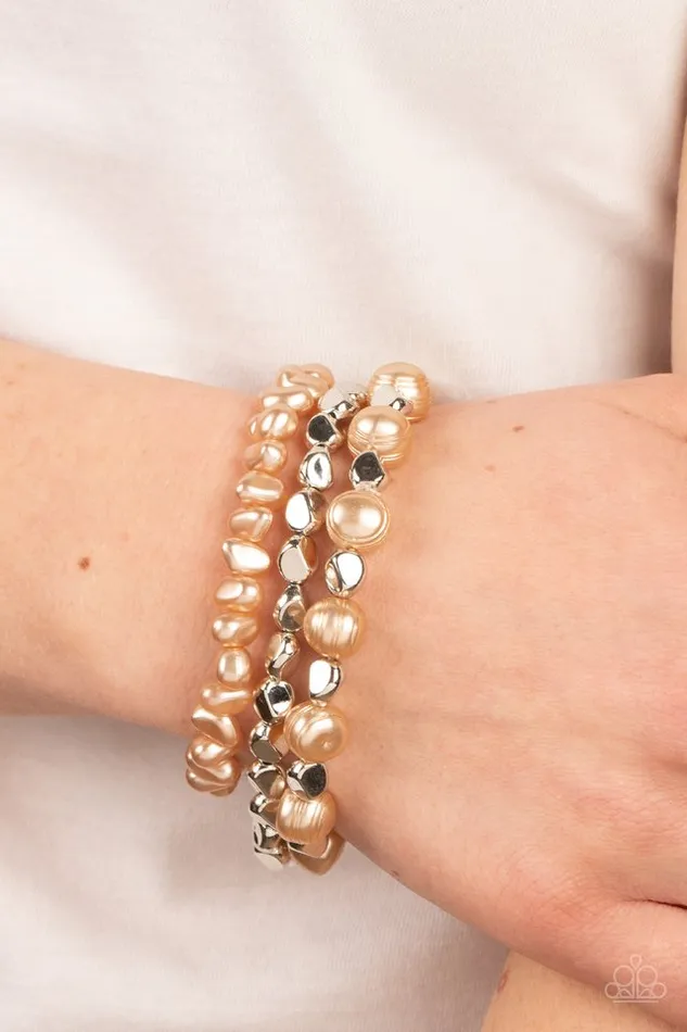 Bracelets Paparazzi Bracelet Shoreside Soiree Brown Paparazzi Jewelry