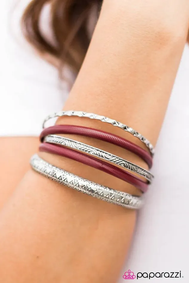 Bracelets Paparazzi Jewelry Paparazzi Bracelet A Walk Through The JURASSIC Park Red