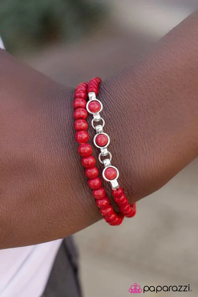 Bracelets Paparazzi Jewelry Paparazzi Bracelet Everest Explorer Red