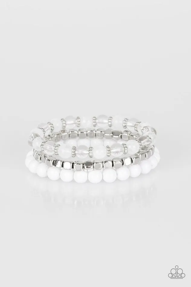 Bracelets Paparazzi Jewelry Paparazzi Bracelet Globetrotter Glam White