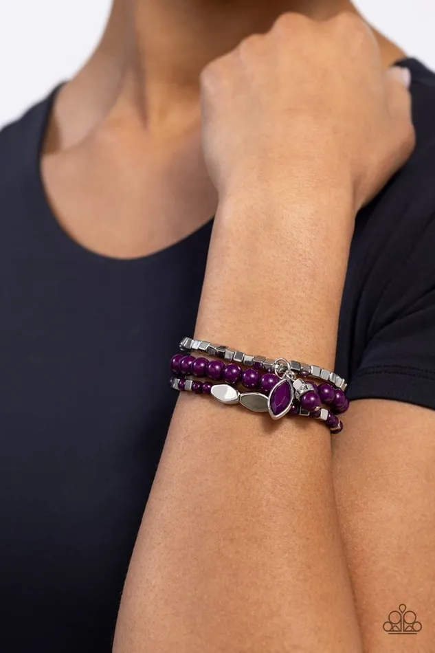 Bracelets Paparazzi Jewelry Paparazzi Bracelet Redefined Romance Purple