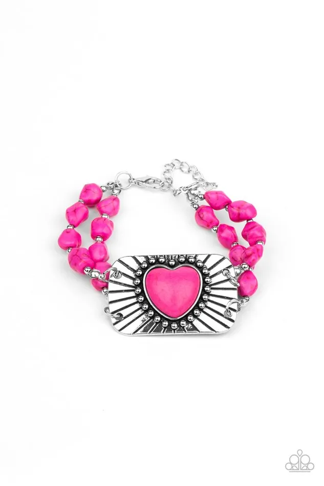 Bracelets Paparazzi Jewelry Paparazzi Bracelet Sandstone Sweetheart Pink Bracelets Paparazzi Jewelry Paparazzi Bracelet Sandstone Sweetheart Pink