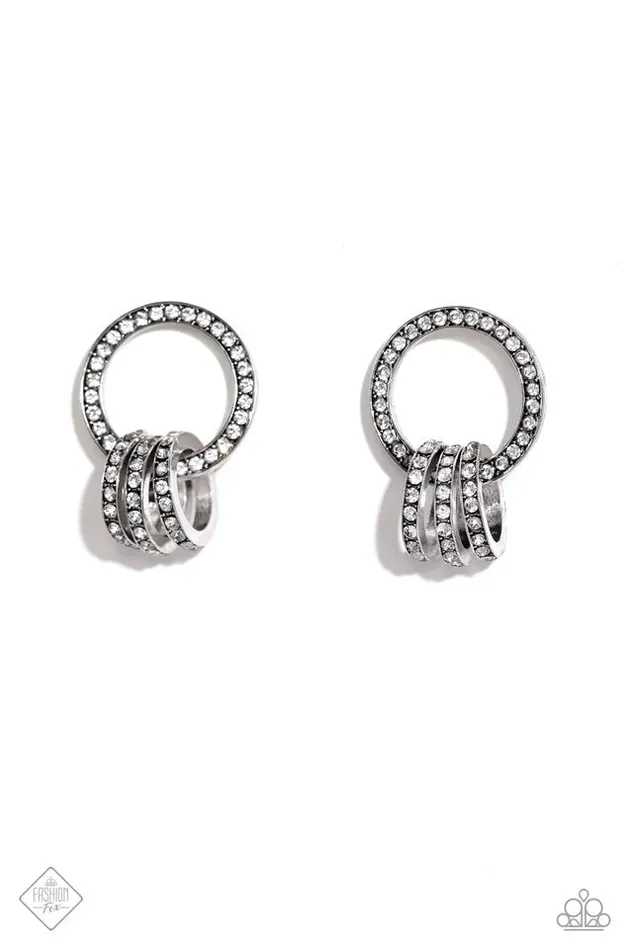 Earrings Paparazzi Jewelry Paparazzi Earring Adorned Allegiance White