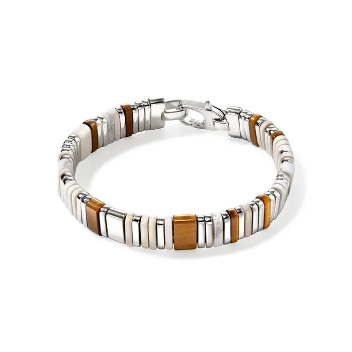 John Hardy Bracelets John Hardy Colorblock 10mm Silver Bracelet with Tigers Eye Howlite and Enamel John Hardy Bracelets John Hardy Colorblock 10mm Silver Bracelet with Tigers Eye Howlite and Enamel