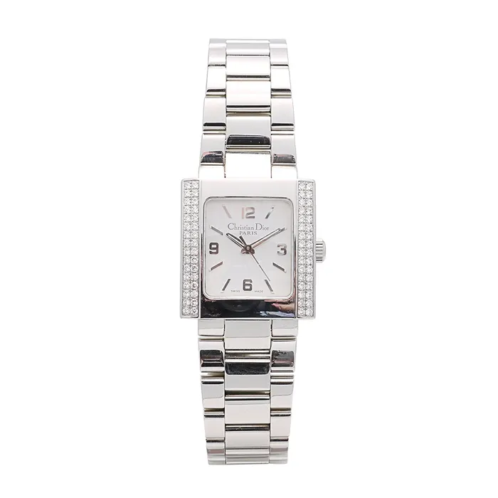 Meierotto Jewelers Bracelets Christian Dior Watch Stainless Steel Silver Dial Diamonds 25mm Quartz Preowned Meierotto Jewelers Bracelets Christian Dior Watch Stainless Steel Silver Dial Diamonds 25mm Quartz Preowned