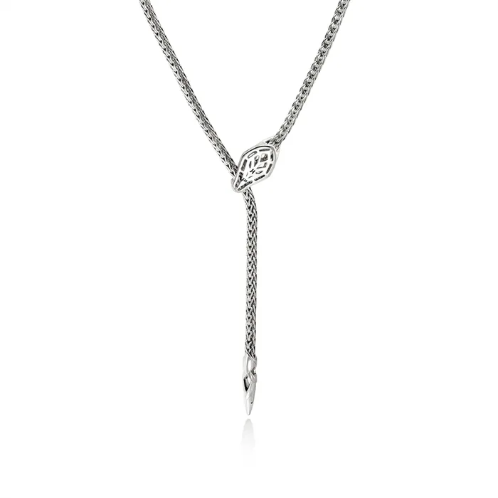 Necklaces John Hardy John Hardy Legends Naga Silver 25mm Mini Chain Necklace with Dragon Head Sapphire Eyes