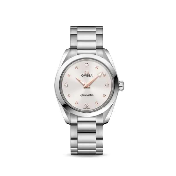 Omega Seamaster 28mm Watch Ref 22010286054001 White Diamond Index Dial Stainless Steel Bracelet Omega Bracelets Omega Seamaster 28mm Watch Ref 22010286054001 White Diamond Index Dial Stainless Steel Bracelet Omega Bracelets
