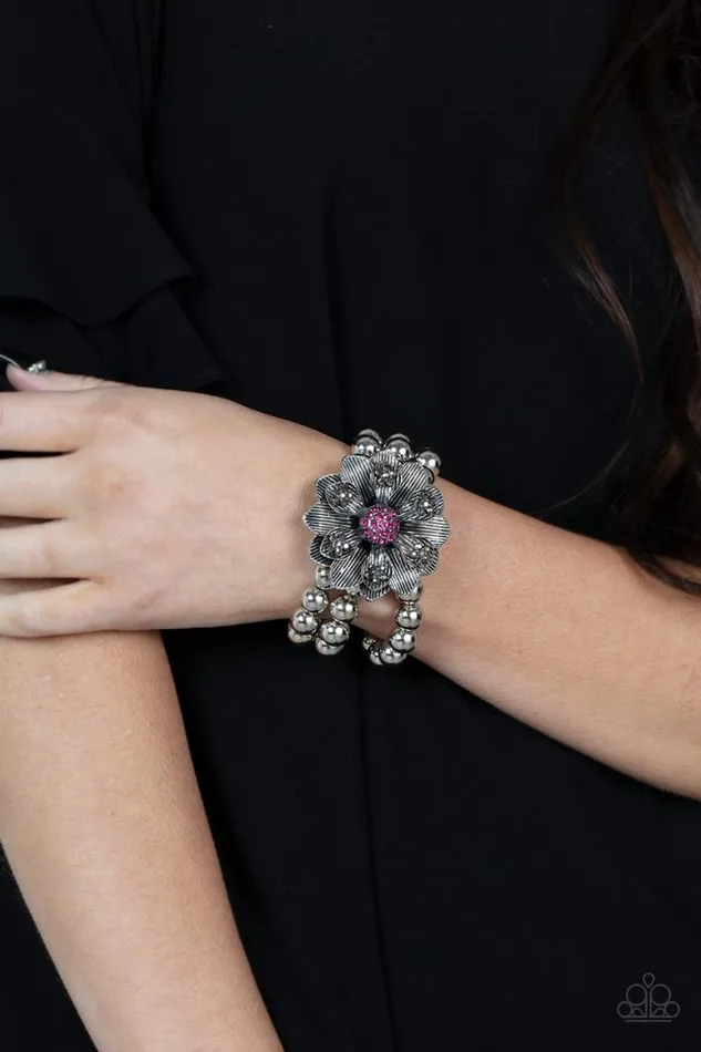 Paparazzi Jewelry Bracelets Paparazzi Bracelet Botanical Bravado Pink