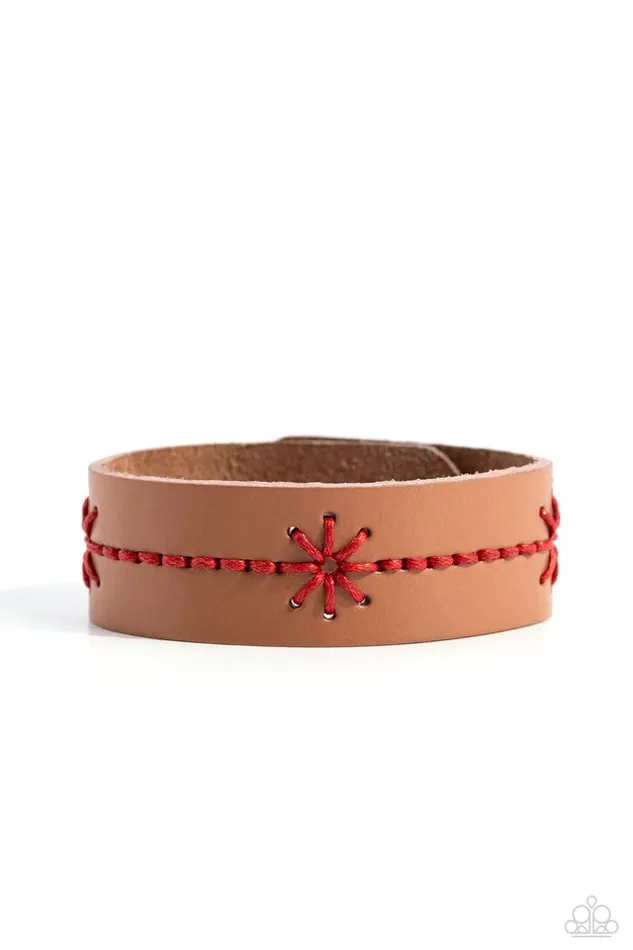 Paparazzi Jewelry Bracelets Paparazzi Bracelet CrossStitched Gardens Red Paparazzi Jewelry Bracelets Paparazzi Bracelet CrossStitched Gardens Red