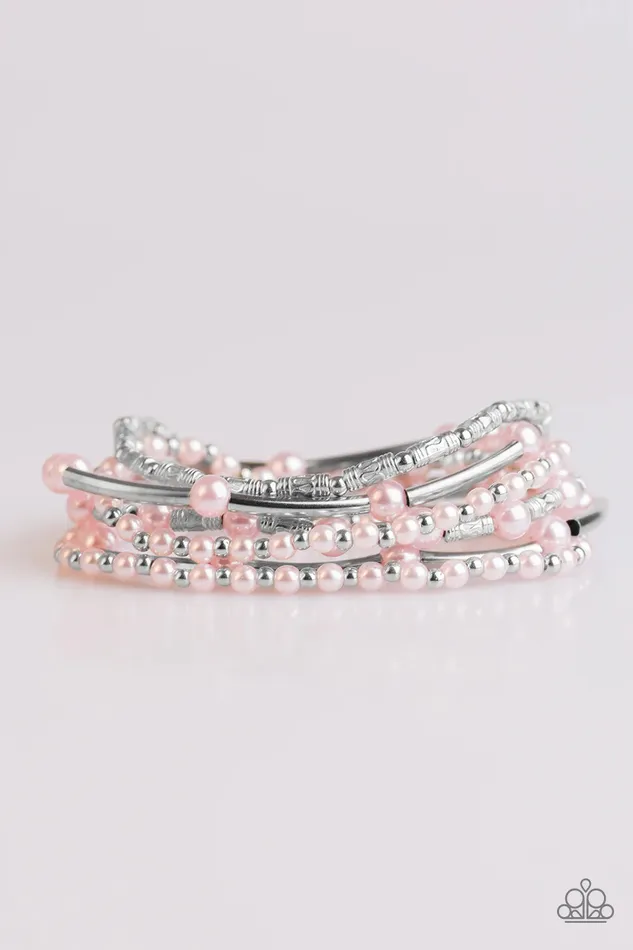 Paparazzi Jewelry Bracelets Paparazzi Bracelet Downtown Darling Pink