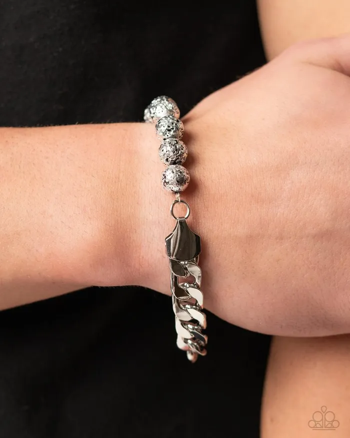 Paparazzi Jewelry Bracelets Paparazzi Bracelet Foiled Feature Silver