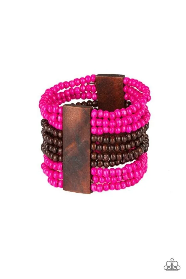 Paparazzi Jewelry Bracelets Paparazzi Bracelet JAMAICAN Me Jam Pink