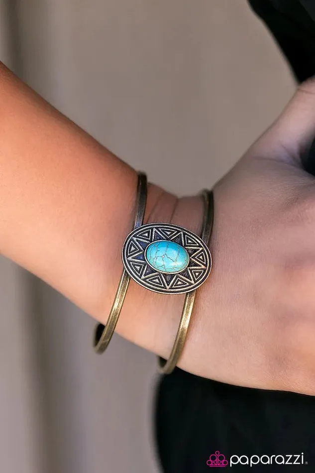 Paparazzi Jewelry Bracelets Paparazzi Bracelet Look On The Sunny Side Brass