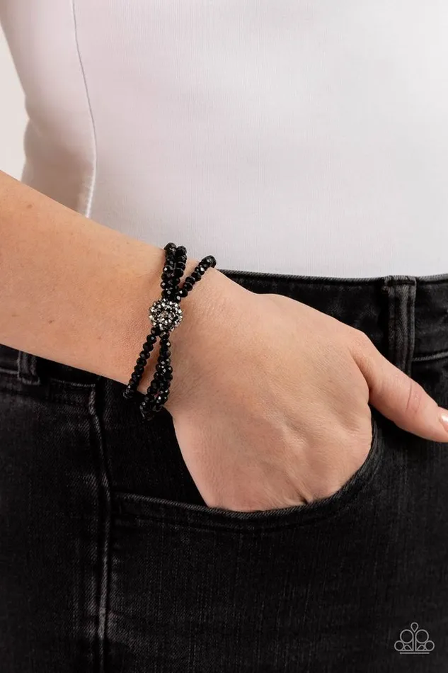 Paparazzi Jewelry Bracelets Paparazzi Bracelet Twisted Theme Black