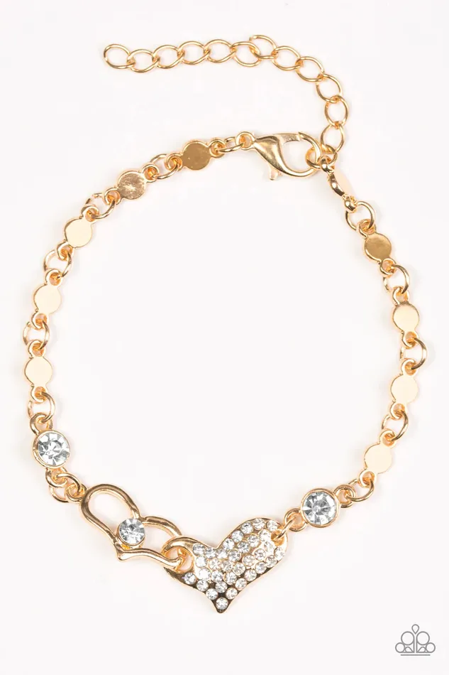 Paparazzi Jewelry Bracelets Paparazzi Bracelet Winning Over My Heart Gold