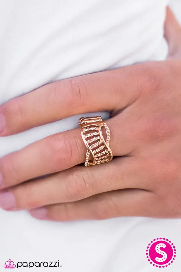 Rings Paparazzi Ring Top Of The Social Ladder Gold Paparazzi Jewelry