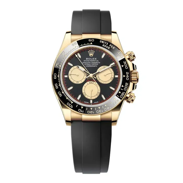 Rolex Rolex Cosmograph Daytona 40mm Ref 126518LN Black Champagne Index Dial Ceramic Bezel 18K Yellow Gold Case Black Oysterflex Bracelet Mens Watch Bracelets Rolex Rolex Cosmograph Daytona 40mm Ref 126518LN Black Champagne Index Dial Ceramic Bezel 18K Yellow Gold Case Black Oysterflex Bracelet Mens Watch Bracelets