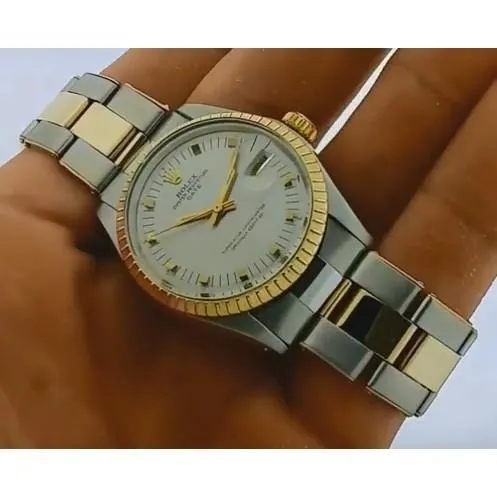 GB Bracelets Rolex Date 34 Mm Watch White Dial Yellow Gold Ss Oyster Bracelet GB Bracelets Rolex Date 34 Mm Watch White Dial Yellow Gold Ss Oyster Bracelet
