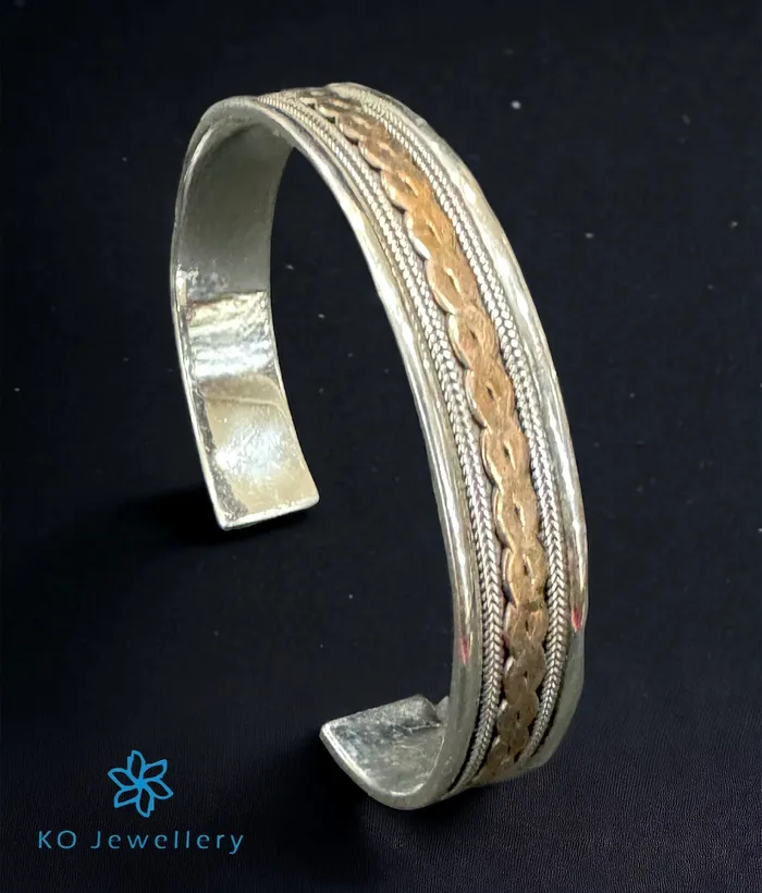 Imported Bracelets The Braid Silver Open Bracelet