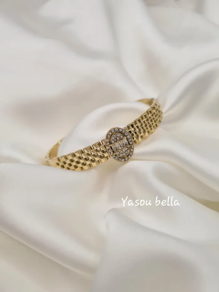Bracelet Wave Ovale Strass Yasou Jewelry Bracelets