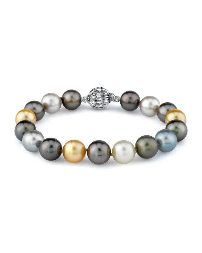 Bracelets SPT Tahitian Golden South Sea Pearl Bracelet 100110mm