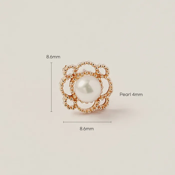 Earrings MinimalBijoux 14K Gold Antique Pearl Cartilage Earring 18G16G