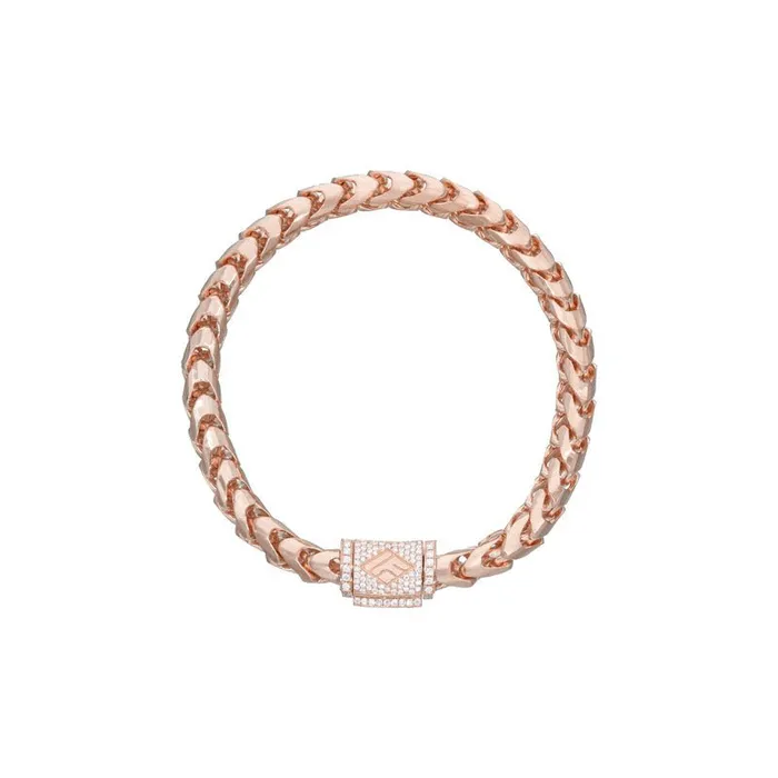 IF Co Bracelets Gold Franco Bracelet 65mm Diamond Clasp IF Co Bracelets Gold Franco Bracelet 65mm Diamond Clasp
