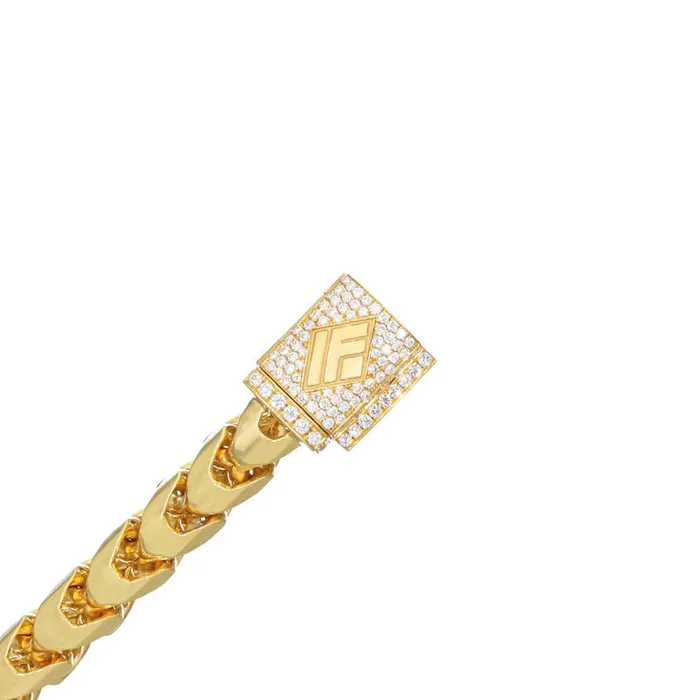 IF Co Bracelets Gold Franco Bracelet 65mm Diamond Clasp IF Co Bracelets Gold Franco Bracelet 65mm Diamond Clasp