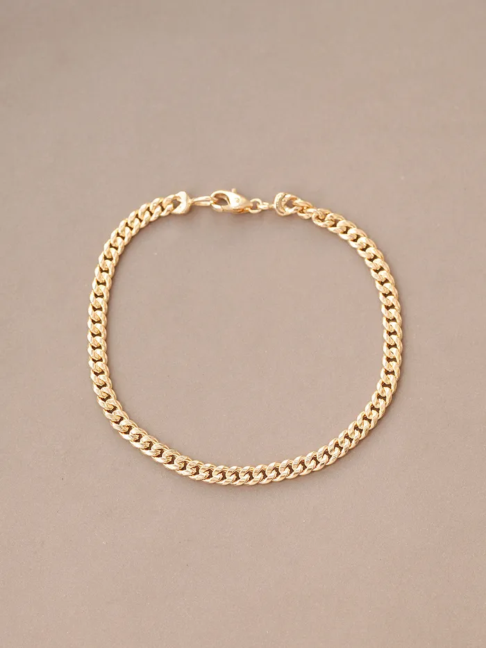 MinimalBijoux Bracelets 14K Gold Heart Chain Anklet Bracelet