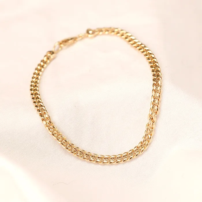 MinimalBijoux Bracelets 14K Gold Heart Chain Anklet Bracelet