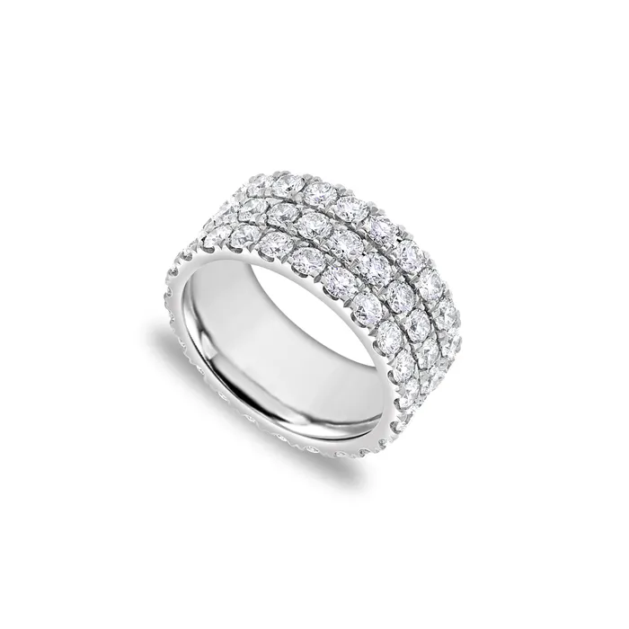 Rings IF Co Baby Elle Eternity Ring 3Row Rings IF Co Baby Elle Eternity Ring 3Row