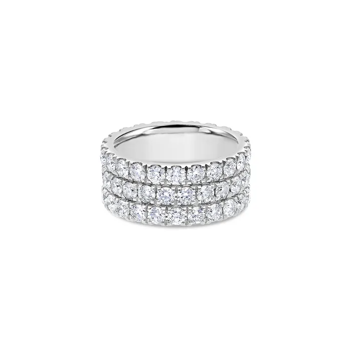 Rings IF Co Baby Elle Eternity Ring 3Row Rings IF Co Baby Elle Eternity Ring 3Row