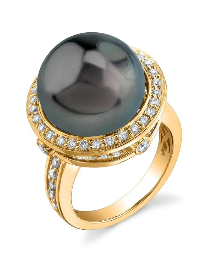 SPT Rings Tahitian South Sea Pearl Diamond Bella Ring