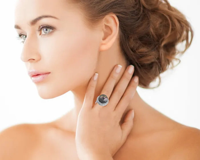 SPT Rings Tahitian South Sea Pearl Diamond Bella Ring