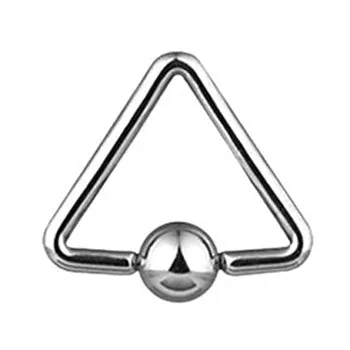 Tulsa Body Jewelry Rings 12g Triangle Captive Bead Ring