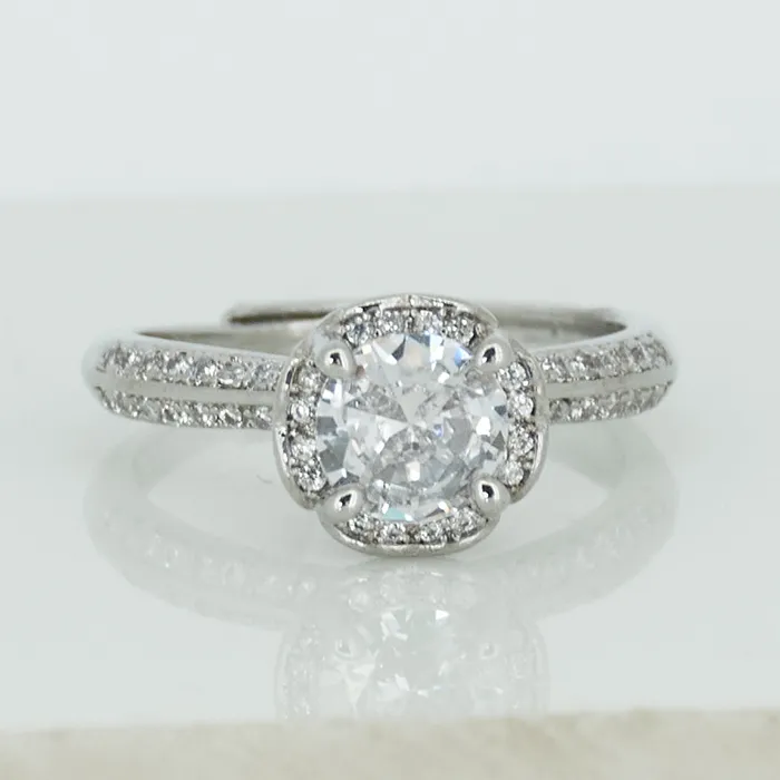 Upakarna Raised Solitaire Ring Rings