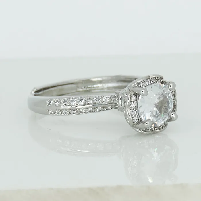 Upakarna Raised Solitaire Ring Rings