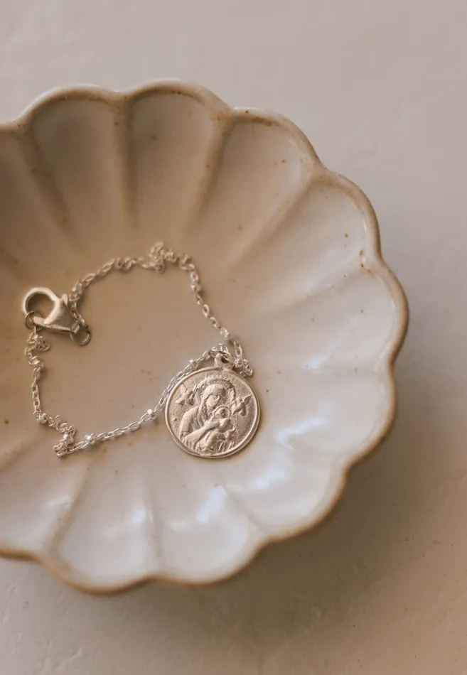 Bracelets The Little Catholic Our Lady of Perpetual Help Bracelet Sterling Silver