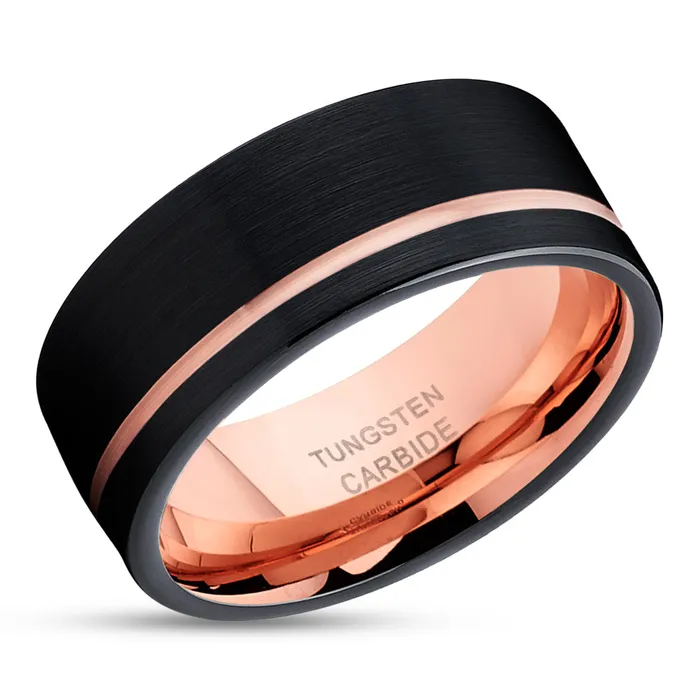 Clean Casting Jewelry Rings Rose Gold Tungsten Ring Rose Gold Tungsten Wedding Band Black Ring 18k Black Ring Clean Casting Jewelry Rings Rose Gold Tungsten Ring Rose Gold Tungsten Wedding Band Black Ring 18k Black Ring