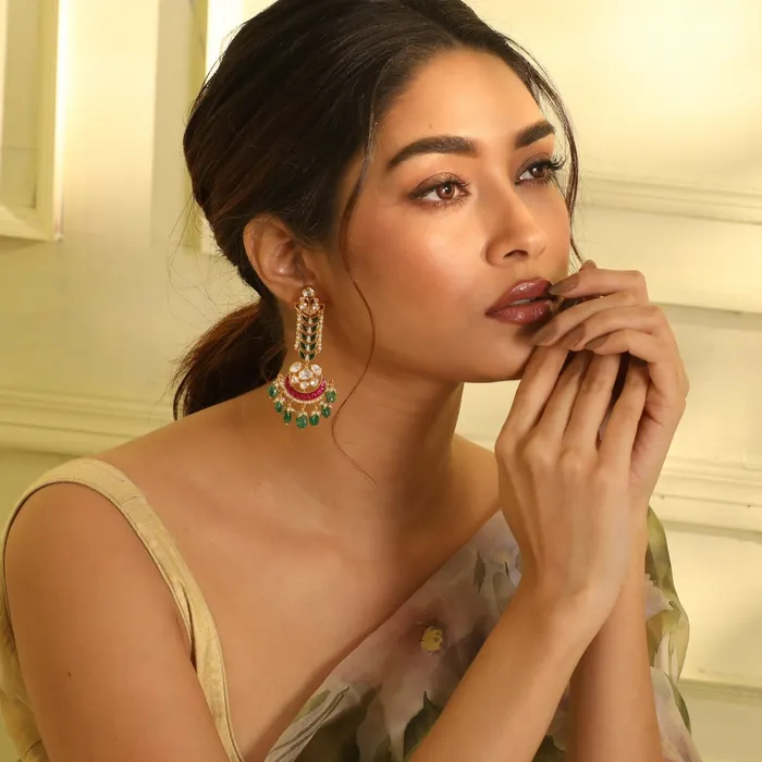 Earrings Kumud Moissanite Silver Drop Earrings SILVER