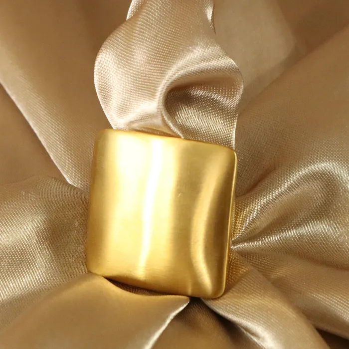 Kaabo Fulani Inspired Stainless Steel Square Ring Omolola Jewellery Rings