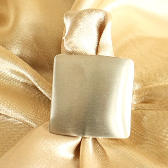 Kaabo Fulani Inspired Stainless Steel Square Ring Omolola Jewellery Rings