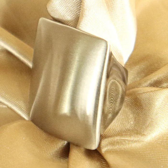 Kaabo Fulani Inspired Stainless Steel Square Ring Omolola Jewellery Rings