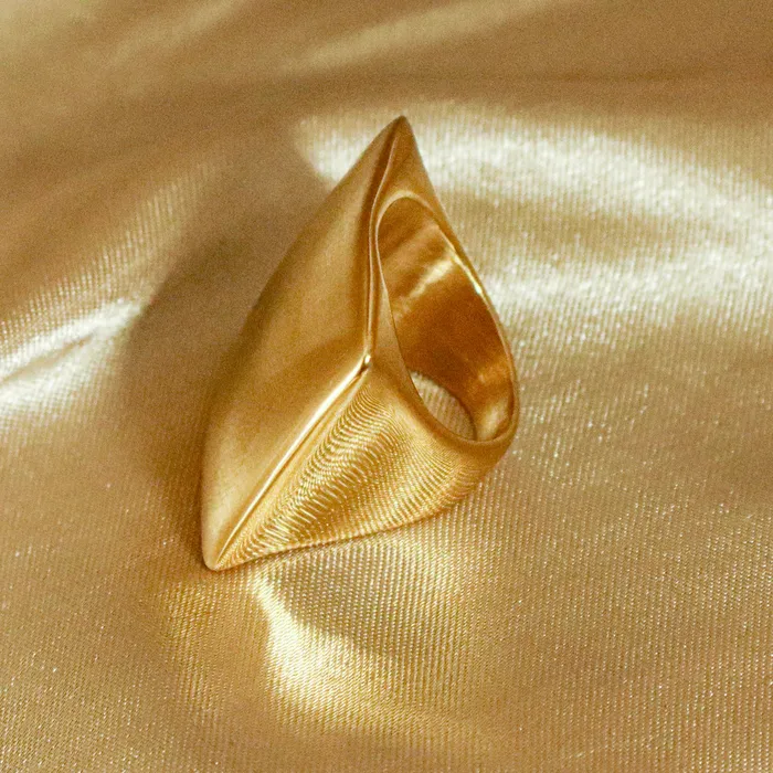 Kaabo Fulani Inspired Stainless Steel Square Ring Omolola Jewellery Rings
