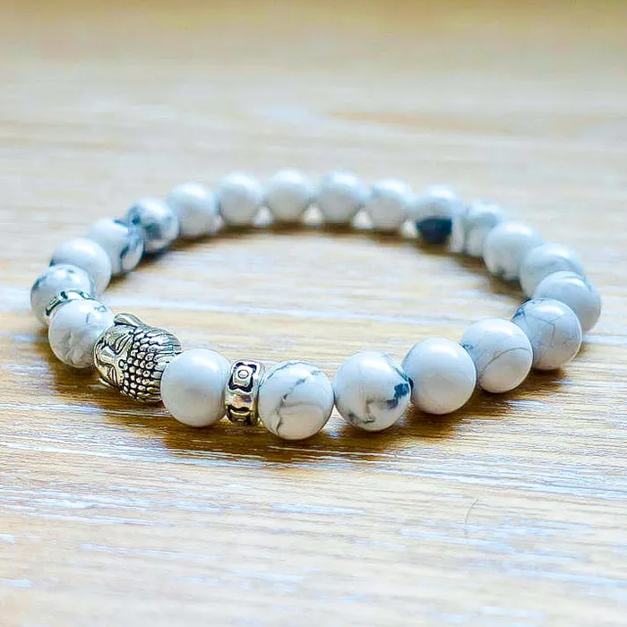 Magic Crystals Bracelets Howlite Stone Stretch Buddha Bracelet