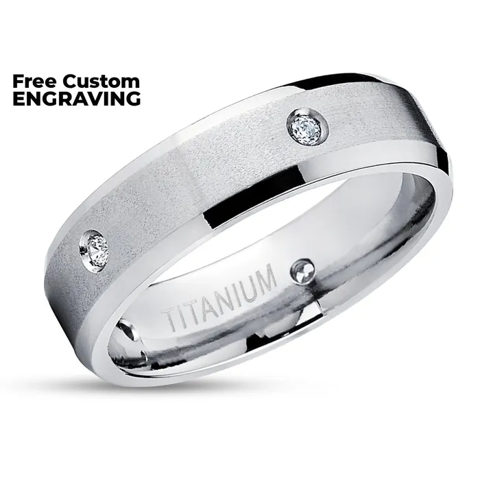Rings Clean Casting Jewelry Diamond Wedding Ring Titanium wedding Ring White Diamond Ring Wedding Band