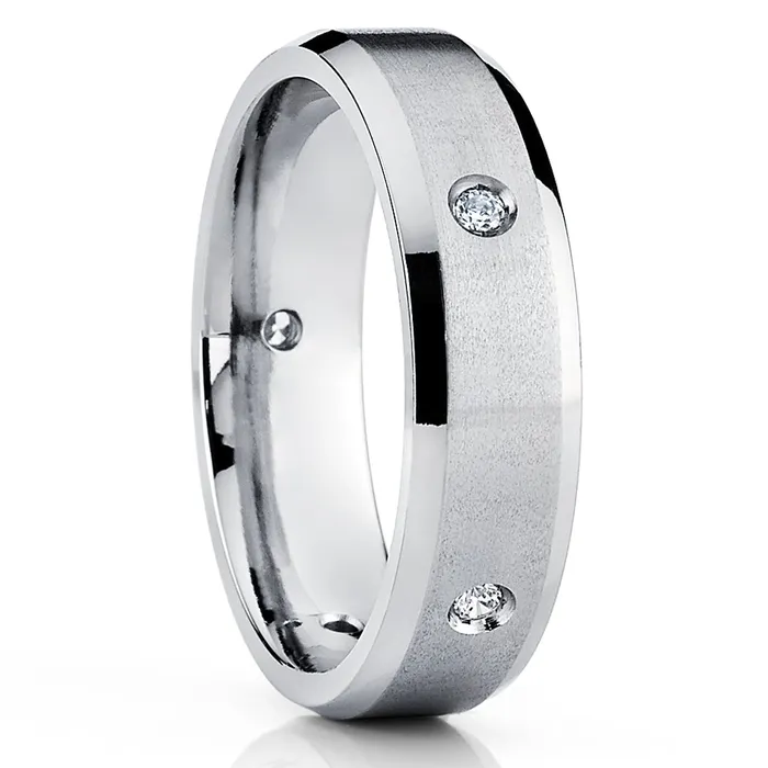 Rings Clean Casting Jewelry Diamond Wedding Ring Titanium wedding Ring White Diamond Ring Wedding Band