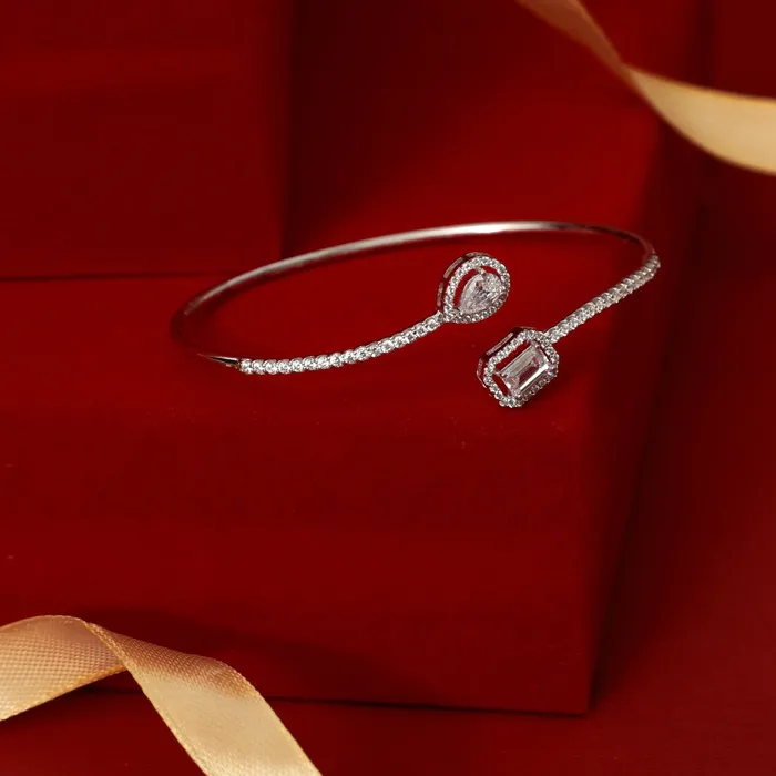 SILVER Bracelets Duet Open CZ Silver Bracelet