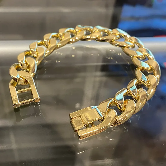 14K Gold Plated Cuban Link Hip Hop Bracelet 20MM Thick 785 Inch Bling Cartel Bracelets 14K Gold Plated Cuban Link Hip Hop Bracelet 20MM Thick 785 Inch Bling Cartel Bracelets