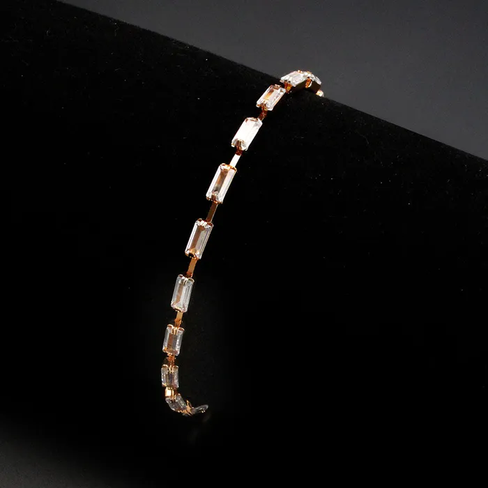 3W1714 Rose Gold Brass Bracelet with AAA Grade CZ in Clear Alamode Bracelets 3W1714 Rose Gold Brass Bracelet with AAA Grade CZ in Clear Alamode Bracelets